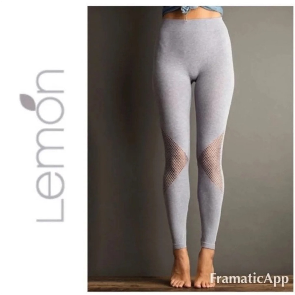 🆕LEMON CUT-OUT ACCENT CITY GIRL MESH LEGGINGS